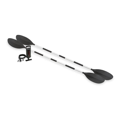 Intex 2-Person Inflatable Kayak with Oars, Pump & 1-Person Inflatable Kayak