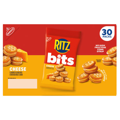 RITZ Bits Cracker Sandwiches, Cheese, 1.5 oz, 30-count