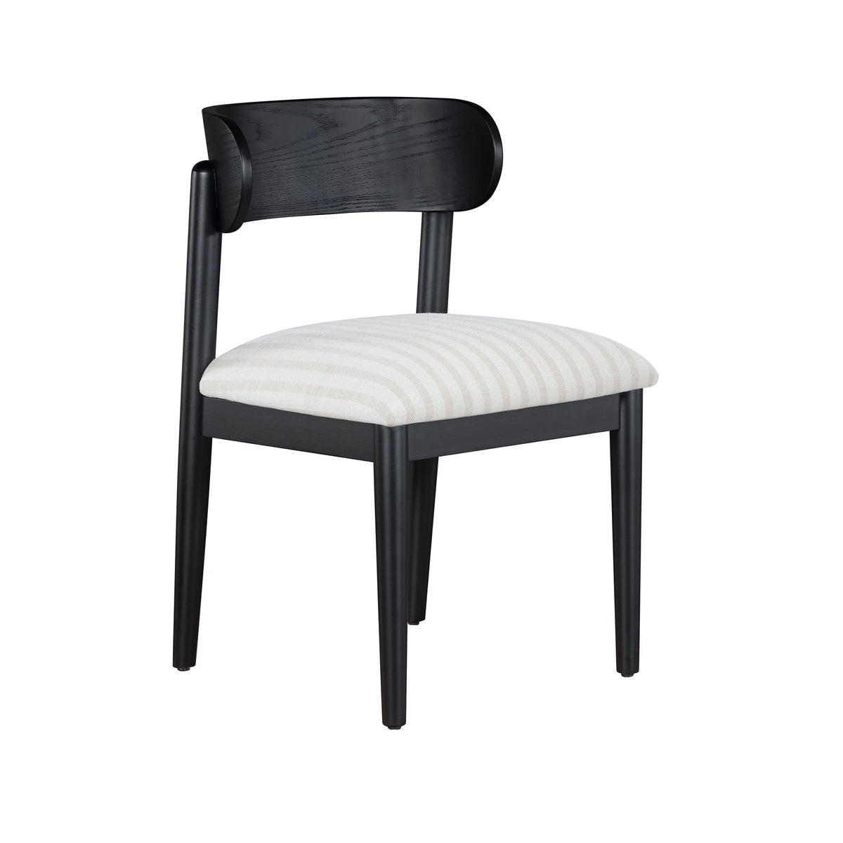 Beautiful Drew Dining Room Chair by Drew Barrymore, Rich Black Finish, 2 Pack