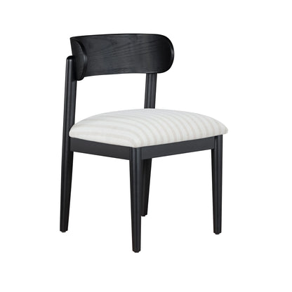 Beautiful Drew Dining Room Chair by Drew Barrymore, Rich Black Finish, 2 Pack