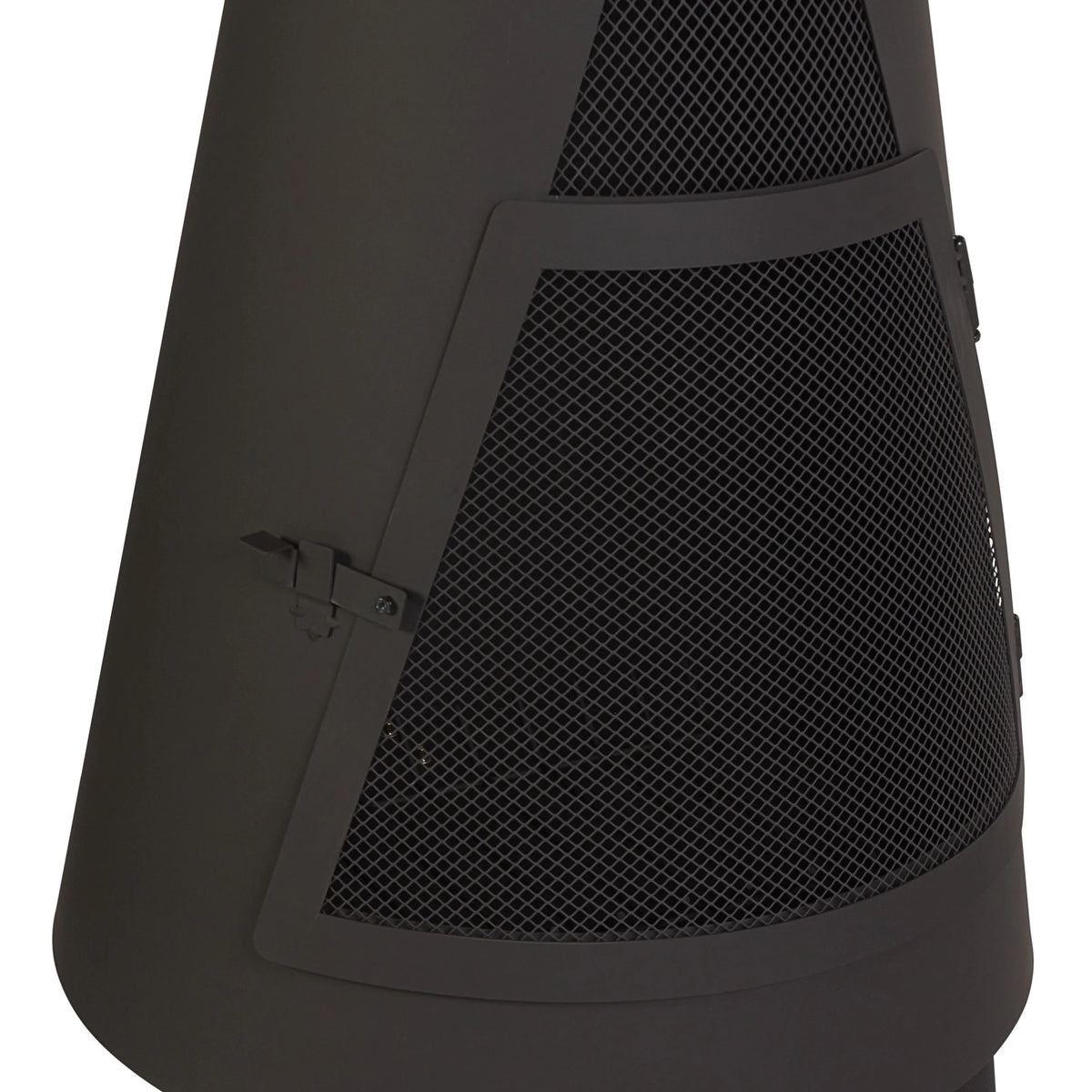 Mainstays 67 Tall Round Powder-Coated-Black Finish Steel Wood Burning Chiminea
