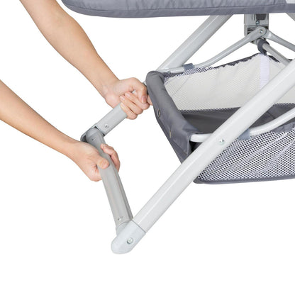 Baby Trend Quick Fold 2-in-1 Rocking Bassinet with Travel Bag - Shadow Stone Grey