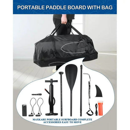 Inflatable Stand up Paddle Board SUP Inflatable Paddle Board with Paddleboard Accessories Triple Action Pump Fishing Green