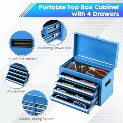 8-Drawer Rolling Tool Chest with Detachable Top Tool Box, Lockable Metal Tool Cabinet, and Liner, Heavy-Duty Storage Organizer with Wheels and 6 Hooks for Garage, Workshop, Green