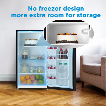 Mainstays 3.3 Cu. ft. Single Door Mini Refrigerator, Black