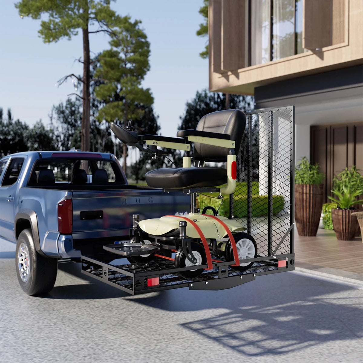 Costway 500lbs Strong Wheelchair Hitch Carrier Mobility Electric Scooter Loading Ramp