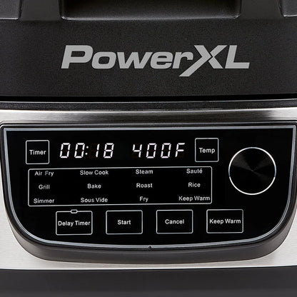 Grill Air Fryer Combo Plus, Indoor Grill / Air Fryer, Stainless Steel