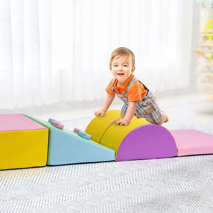 Soft Climbing Set,Foam Climbing Blocks for Toddlers , Climbing, Crawling Play Set,5PCS