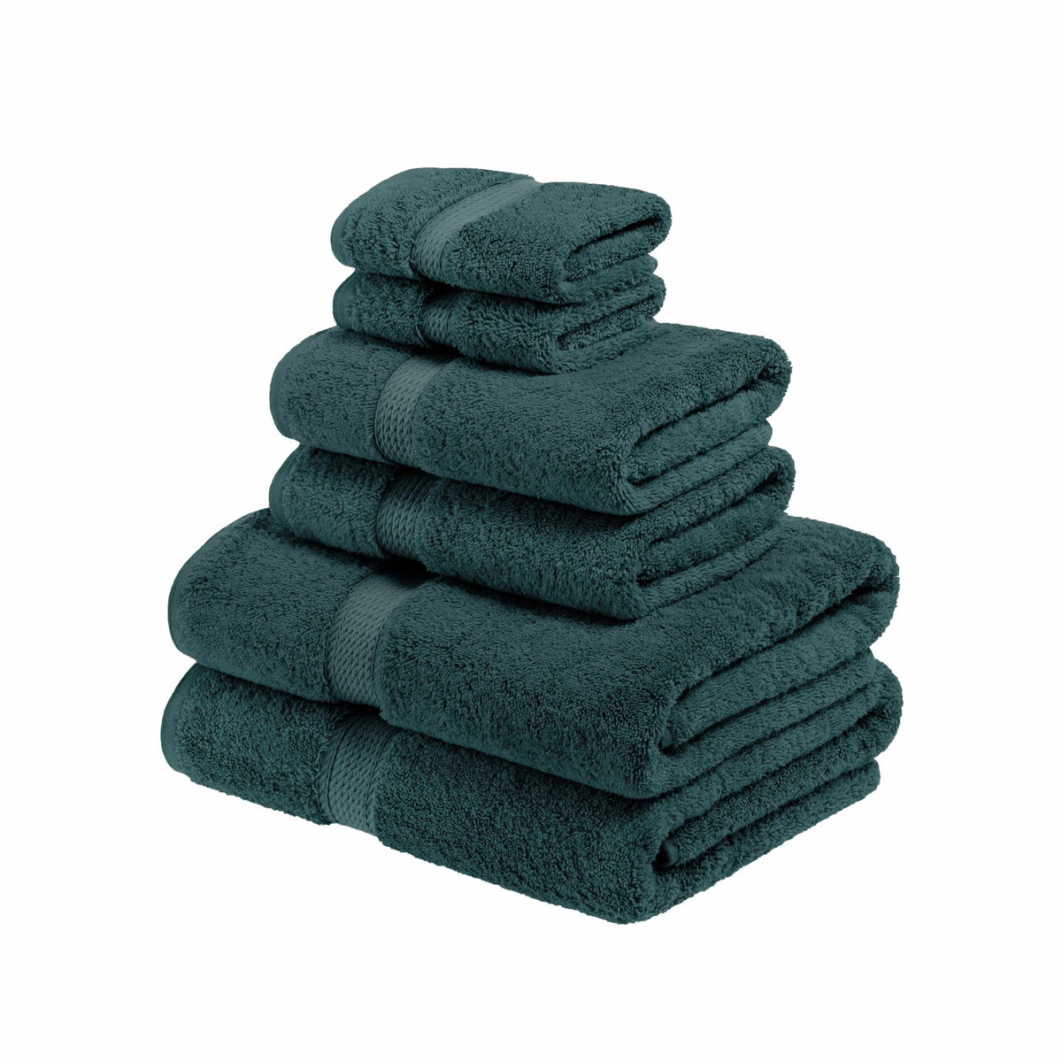 Egyptian Cotton 900 GSM Hotel Quality 6-Piece Towel Set, 2 Face, 2 Hand, and 2 Bath Red