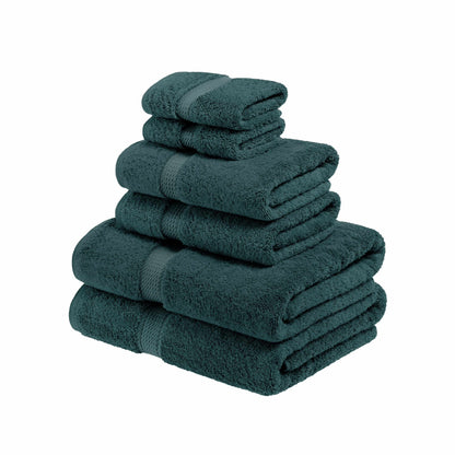 Egyptian Cotton 900 GSM Hotel Quality 6-Piece Towel Set, 2 Face, 2 Hand, and 2 Bath Red