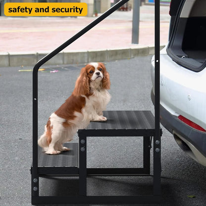 Garvee 3 Steps Anti-Slip RV Steps, 26.7 in x 47.9 in, Alloy Steel