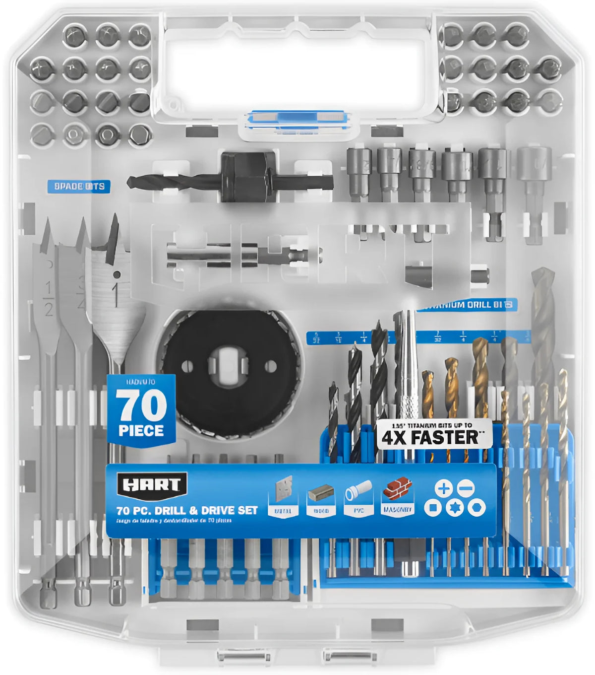 HART 20V 5-Tool Combo Kit with 70PC Drill & Drive Bit Set