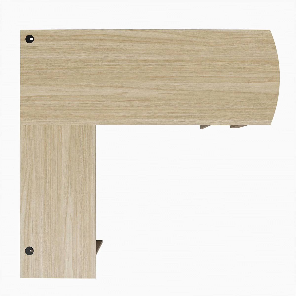Ameriwood Home L Shaped Desk with Side Storage, Black Oak