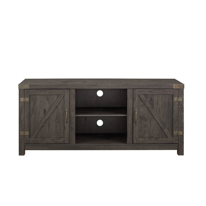 Walker Edison Modern Farmhouse Barn Door TV Stand for TVs up to 65", Grey Wash