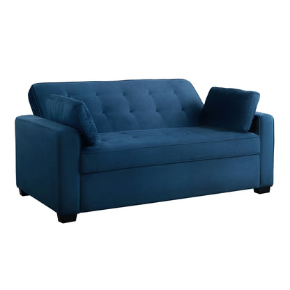 Serta Dream Convertibles Monroe Modern Polyester Convertible Queen Sofa Bed with Pillows Grey