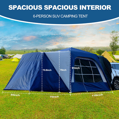 NAIZEA SUV Tent Automatic Camping Tent 10'x10' Waterproof Camping Tent 8 Person