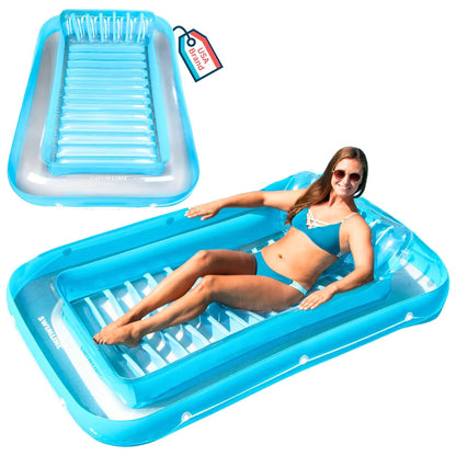 Swimline Original Suntan Tub Relaxing Water Lounge Float, Blue (3 Pack)