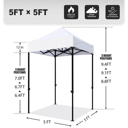 Eurmax 5x5 Pop up Canopy Outdoor Heavy Duty Tent,Ruby