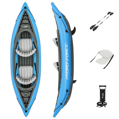 Hydro-Force Cove Champion X2 Inflatable Kayak - Two-Person Kayak Set (10 0 Long)