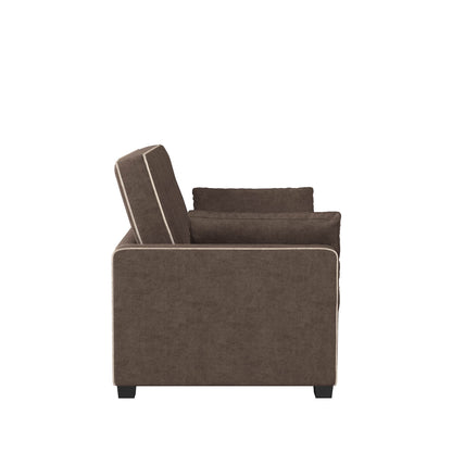 Serta Dream Convertibles Monroe Modern Polyester Convertible Queen Sofa Bed with Pillows Grey