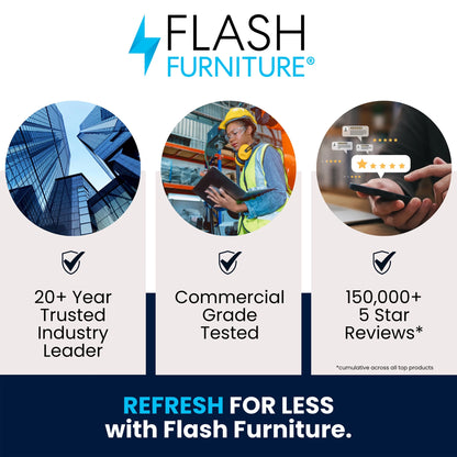 Flash Furniture Emmy Adjustable Classroom Activity Table for Kids with 6 Chairs, Red/Gray