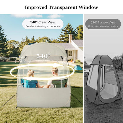Sports Tent, Instant Weather Proof Clear View Bubble Tent with Carry Bag, Portable & Foldable Pop Up Tents Shelter for Watching Sports Events Camping Fishing