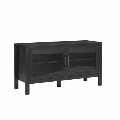 Mainstays Glass Door TV Stand for TVs up to 55", Spring Pine