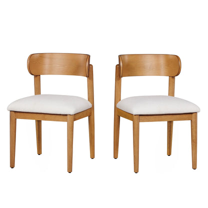 Beautiful Drew Dining Room Chair by Drew Barrymore, Rich Black Finish, 2 Pack