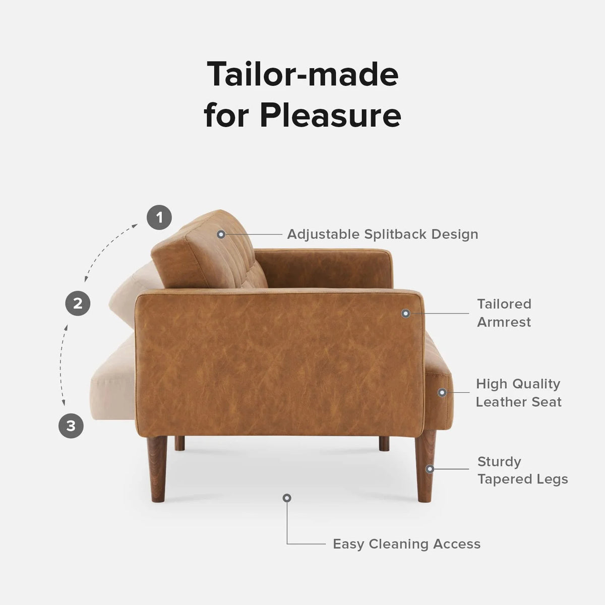 Mopio Aaron Futon Sofa Bed Old Rosa
